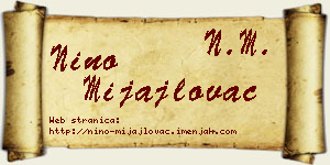 Nino Mijajlovac vizit kartica